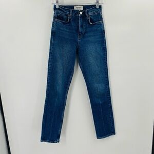 Reformation High Straight Leg Jeans Dark Wash Size 24